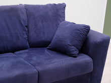 Lataa kuva Galleria-katseluun, 2-istuttava kangassohva sininen
