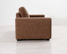 Lataa kuva Galleria-katseluun, 2-istuttava kangassohva ruskea
