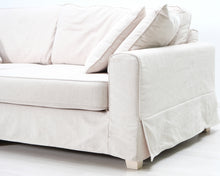 Load image into Gallery viewer, Asko 3-istuttava kangassohva beige
