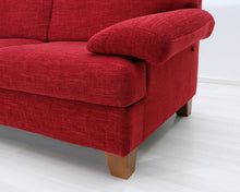 Lataa kuva Galleria-katseluun, 2-istuttava kangassohva punainen
