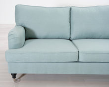 Lataa kuva Galleria-katseluun, 2-istuttava kangassohva turkoosi

