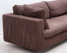 Lataa kuva Galleria-katseluun, HT Collection Elle XL 3-istuttava divaanisohva ruskea
