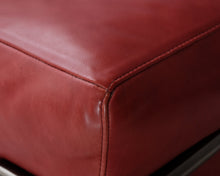 Lataa kuva Galleria-katseluun, Natuzzi 3-istuttava nahkasohva punainen
