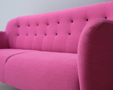 Lataa kuva Galleria-katseluun, 2-istuttava kangassohva pinkki
