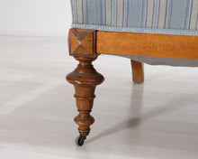 Load image into Gallery viewer, Antiikkinen 2-istuttava sohva raidallinen 1800-luku
