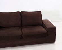 Lataa kuva Galleria-katseluun, 2-istuttava kangassohva ruskea
