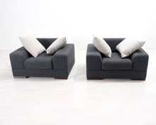 Lataa kuva Galleria-katseluun, 2-istuttava kangassohva harmaa
