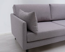 Lataa kuva Galleria-katseluun, 2-istuttava kangassohva harmaa
