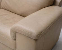 Lataa kuva Galleria-katseluun, Natuzzi 3-istuttava nahkasohva ruskea
