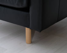 Lataa kuva Galleria-katseluun, Ikea Landskrona nahkanojatuoli musta
