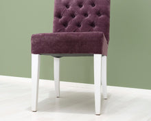 Lataa kuva Galleria-katseluun, Ruokatuoli kangasistuimella viininpunainen
