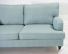 Lataa kuva Galleria-katseluun, 2-istuttava kangassohva turkoosi
