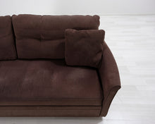 Lataa kuva Galleria-katseluun, 3-istuttava vuodesohva ruskea
