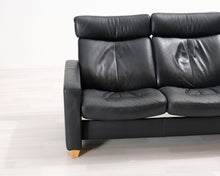 Ladda upp bild till gallerivisning, Ekornes Stressless 3-istuttava nahkasohva musta
