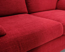 Lataa kuva Galleria-katseluun, 2-istuttava kangassohva punainen
