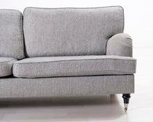 Lataa kuva Galleria-katseluun, 2,5-istuttava kangassohva vaaleanharmaa
