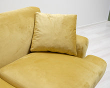Lataa kuva Galleria-katseluun, 2-istuttava kangassohva keltainen

