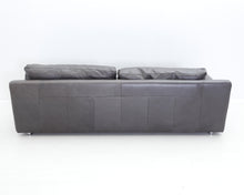 Lataa kuva Galleria-katseluun, Natuzzi 3-istuttava nahkasohva tumma oliivi
