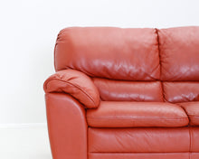 Load image into Gallery viewer, Natuzzi nahkasohva punainen
