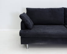 Lataa kuva Galleria-katseluun, HT Collection 3-istuttava kangassohva musta
