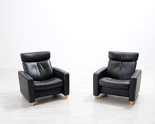 Lataa kuva Galleria-katseluun, Ekornes Stressless nahkanojatuoli musta
