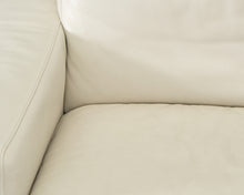 Lataa kuva Galleria-katseluun, Natuzzi 5-istuttava nahkainen kulmasohva luonnonvalkoinen
