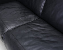 Lataa kuva Galleria-katseluun, Natuzzi 2-istuttava nahkasohva musta
