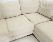 Lataa kuva Galleria-katseluun, 5-istuttava kangaskulmasohva beige
