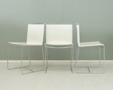 Load image into Gallery viewer, Ligne Roset Fil tuolit valkoisella nahkalla
