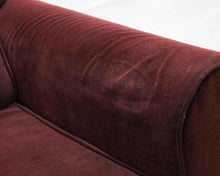 Lataa kuva Galleria-katseluun, 2,5-istuttava kangassohva vuodemekanismilla viininpunainen
