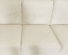 Lataa kuva Galleria-katseluun, Natuzzi 5-istuttava nahkainen kulmasohva luonnonvalkoinen
