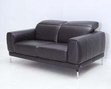 Lataa kuva Galleria-katseluun, Natuzzi 2-istuttava nahkasohva musta

