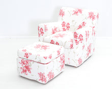 Ladda upp bild till gallerivisning, Nojatuoli rahilla kukkakuvio

