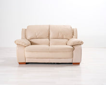 Lataa kuva Galleria-katseluun, 2-istuttava nahkasohva beige
