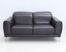 Lataa kuva Galleria-katseluun, Natuzzi 2-istuttava nahkasohva musta

