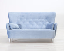 Lataa kuva Galleria-katseluun, 2,5-istuttava kangassohva vaaleansininen
