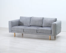Lataa kuva Galleria-katseluun, IKEA 3-istuttava kangassohva harmaa
