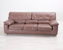 Ladda upp bild till gallerivisning, The Leather Factory 3-istuttava nahkasohva ruskea

