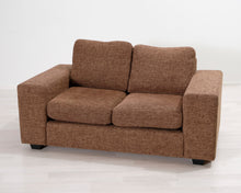 Lataa kuva Galleria-katseluun, 2-istuttava kangassohva ruskea
