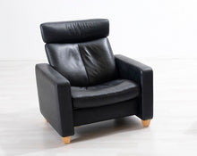 Lataa kuva Galleria-katseluun, Ekornes Stressless nahkanojatuoli musta
