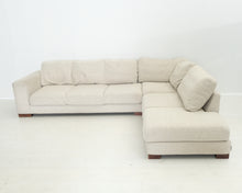 Lataa kuva Galleria-katseluun, 5-istuttava kangaskulmasohva beige
