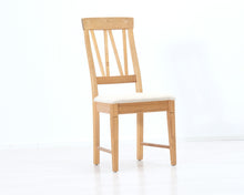 Lataa kuva Galleria-katseluun, Ruokatuoli luonnonvalkoisella istuimella
