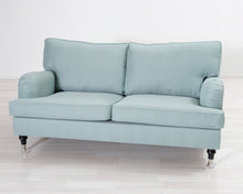 Lataa kuva Galleria-katseluun, 2-istuttava kangassohva turkoosi
